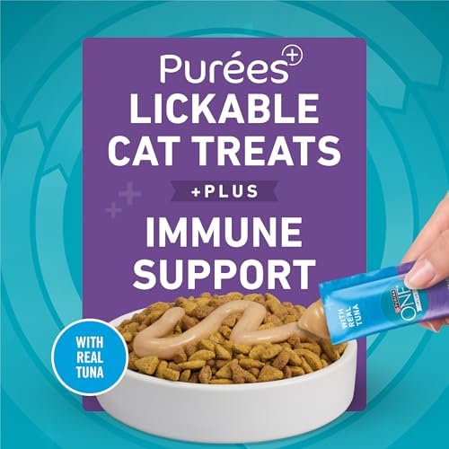 Purina ONE Plus Lickable Cat Treats with Tuna, 4 Pack 1.4 oz
