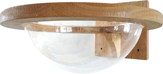 Wall-mounted Wooden Cat Space clear Capsule Cat Bed Small Pets Bed Cat Toy Cat Furniture(Large Capsule)