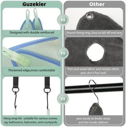 Guzekier Pet Dog Grooming Hammock Harness for Cats & Dogs, Dog Sling for Grooming, Dog Hammock Restraint Bag with Nail Clippers/Trimmer, Nail File, Pet Comb,Ear/Eye Care