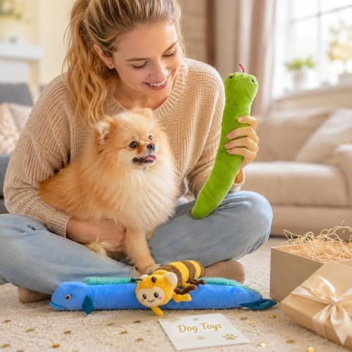 3-Pack Long Squeaky Dog Toys