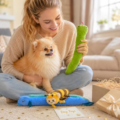 3-Pack Long Squeaky Dog Toys