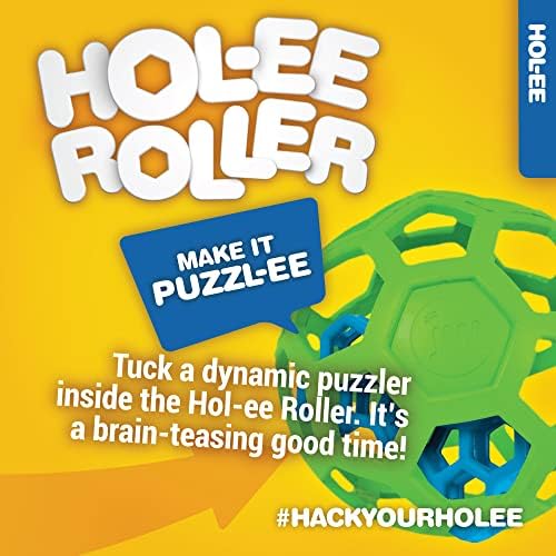 JW Pet HOL-ee Roller Dog Puzzle Ball, XL 7.5in, Natural Rubber