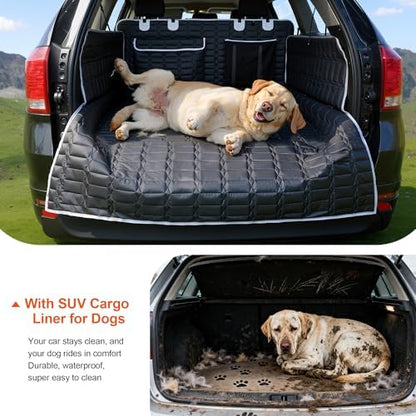 SUV Cargo Liner for Dogs, Waterproof Dog Trunk Cover with Bumper Flap
