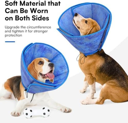 Queenmore Soft Dog Cone Collar, Adjustable Comfy Dog Cone After Surgery