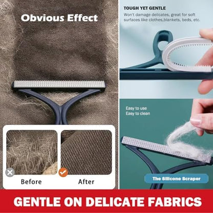 Pet Hair Remover 3-Pack, Reusable Dog & Cat Hair Removal Tools, Lint Shaver