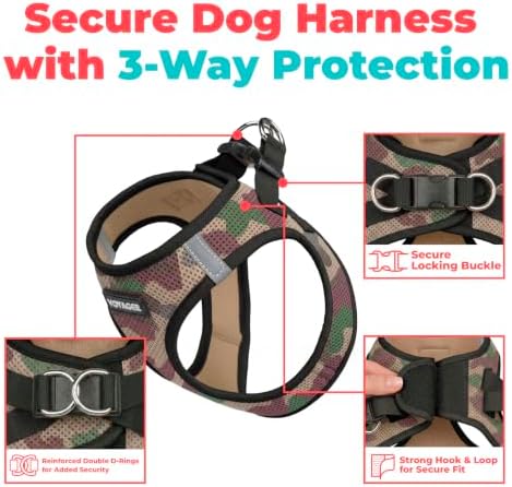 Voyager Step-in Air Dog Vest Harness - Army, Small