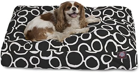 Majestic Pet Rectangular Dog Bed, Large, 44x36x5 in, Washable, Black