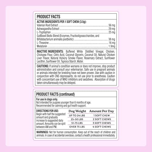 WellJoy Calming Dog Supplement + L-Theanine, Melatonin, GutBoost, 90ct