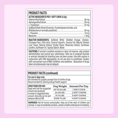 WellJoy Calming Dog Supplement + L-Theanine, Melatonin, GutBoost, 90ct