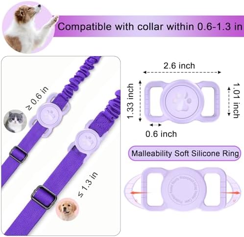 SANKALA Airtag Dog Collar Holder, Purple, 1 Pack