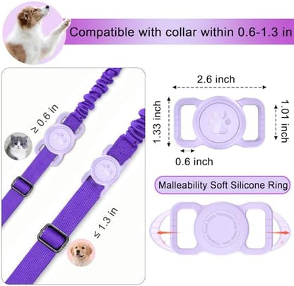 SANKALA Airtag Dog Collar Holder, Purple, 1 Pack