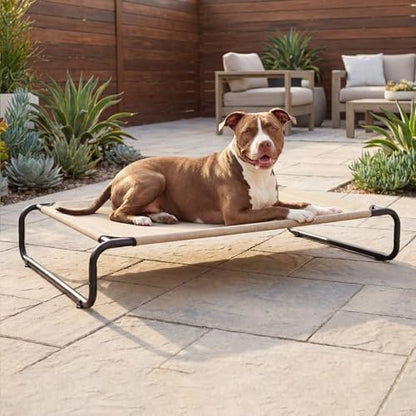 Veehoo Cooling Elevated Dog Bed, Outdoor Raised Dog Bed for Large Dogs