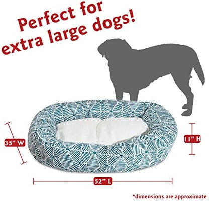 Majestic Pet 52" Charlie Emerald Sherpa Bagel Bed