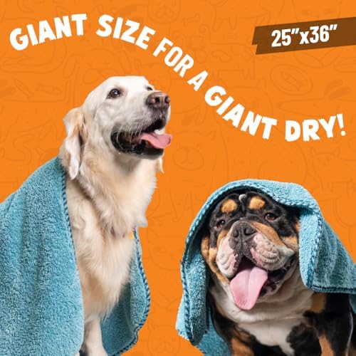 Chemical Guys, Furrocious Super Absorbent Pet Drying Towel, Blue, 25 x 36