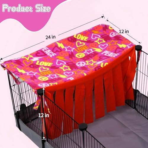 NAPLORD Guinea Pig Hideout, Guinea Pig Fleece Forest,1x2 C&C Fleece Forest for Guinea Pigs, Hedgehog, Bunny,Small Pets