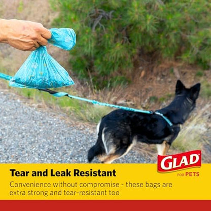 Glad for Pets Scented Dog Waste Bags, Lemon Scent, Multicolor, 90 Count