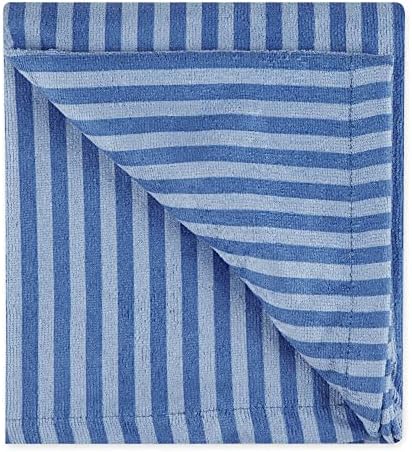 DII Design Embroidered Pet Towel, 44 x 27.5", Striped Blue