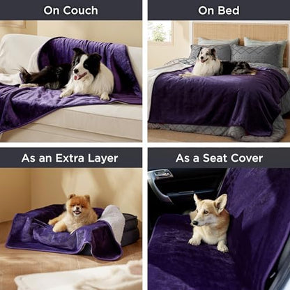 Bedsure Waterproof Blanket for Bed Soft Sherpa Fleece Throw,Twin 80"x60"