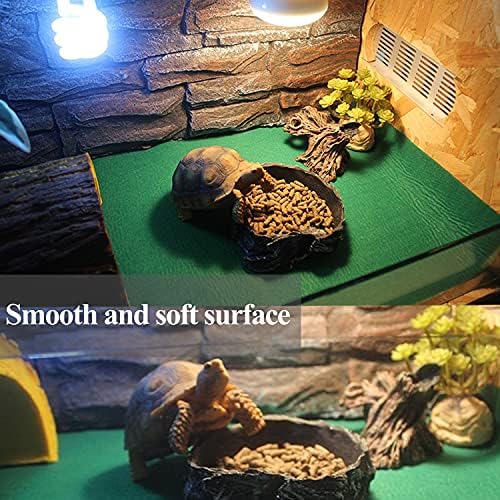 Mechpia 47" x 24" Large Reptile Carpet Terrarium Liner Bedding Reptile Substrate Mat Tank Accessories for Bearded Dragon Snake Lizard Tortoise Leopard Gecko (Green)