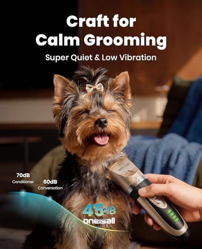 oneisall Dog Grooming Clippers with LED Display for Dogs & Cats