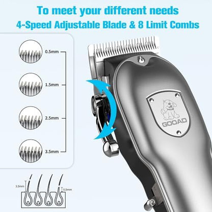 Dog Rechargeable Cordless Clippers for Grooming for Heavy Thick Hair&Coats