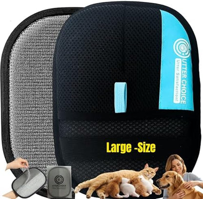 Upgraded Magic Brush Pet Hair Removal Glove, Electrostatic Grooming Mitt