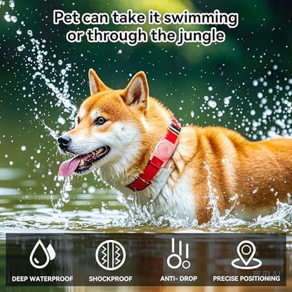 GOCII for Airtag Dog Collar Holder 2 Pack,Waterproof Dog Collar Holder for Apple AirTag(Gen 1 & 2),Silicone Air Tags Case for Dog Collars(Light Pink)