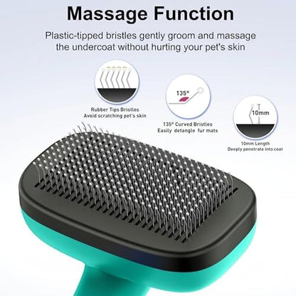 Self Cleaning Slicker Brush for Dog and Cat Shedding