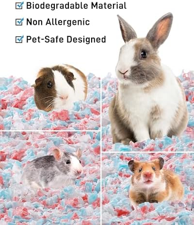 BUCATSTATE Hamster Bedding 101L, Truly 99% Dust-Free Paper Bedding, Blue