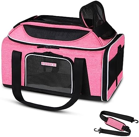 Petskd Top-Expandable Small Pet Carrier 17"x12"x8.5" Airline Approved