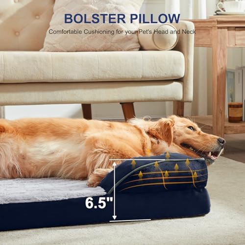 FURTIME Orthopedic Small Dog Bed, Supportive Waterproof Pet Bed