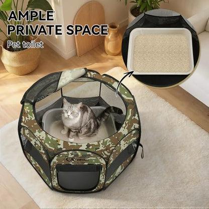 Siedihit Playpen for Small Dog Cat, Dogs Tent Crate Cage Indoor