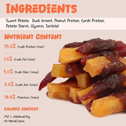 Annika Duck Wrapped Sweet Potato Dog Treats Natural