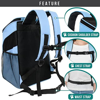 PetAmi Cat Backpack Carrier for Small Dogs and Large Cats, Airline Approved