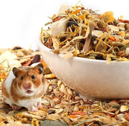 Gourmet Hamster & Gerbil Food, Dry Food for Hamsters-Supports Healthy Digestion and Healthy Teeth Unique Edible Treats for Guinea Pigs, Hamsters, Gerbils