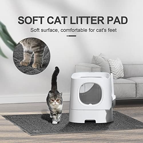 Cat Litter Box Mat, 47" x 35" Large Waterproof Litter Trapping Mat