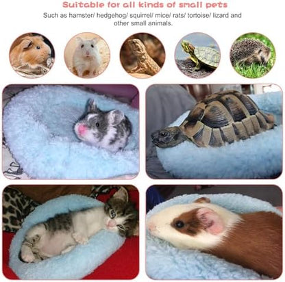BWOGUE Hamster Bed, Round Velvet Sleep Pad for Guinea Pigs and Rats, 8.7 in