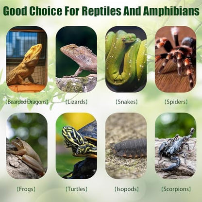 VCEPJH 1.5 LB Reptile Bark Bedding, Natural Cork Bark for Reptiles Flat Cork Wood Terrarium Substrate Tank Supplies for Snake Spiders Bearded Dragons Hermit Crabs Geckos