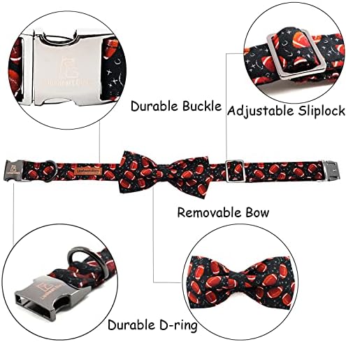 Lionheart Glory Dog Bowtie Collar - Adjustable Cotton Bow for X-Small Dogs
