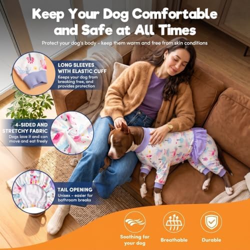 LovinPet 3XL Dog Pjs, Pet Pajamas, Fairytale Print, Purple, 3XL