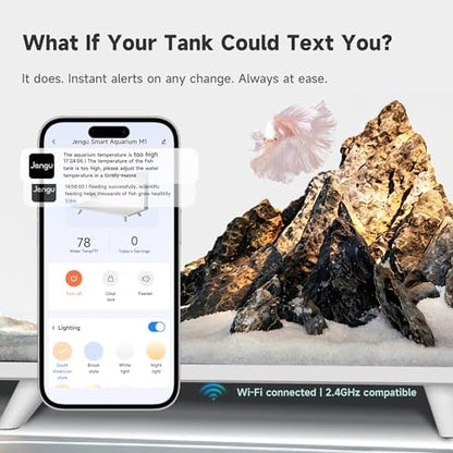 M1 5.3 Gallon Smart Fish Tank, App-Controlled Betta Aquarium Starter Kit