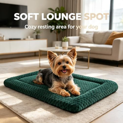 Dog Bed Mat - Durable & Cute Crate Dog Beds for Small Dogs & Cats, Comfortable Kennel Pad for Home, Crate & Travel
