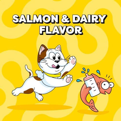 Temptations Kitten Crunchy and Soft Cat Treats, Salmon & Dairy, 3 oz, 12 pk