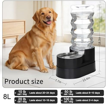 RIZZARI 8L Elevated Dog Waterer: Comfort Height Design