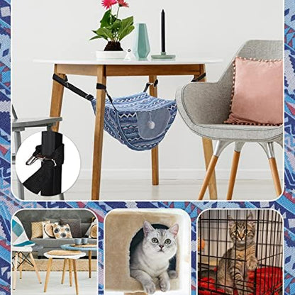 Unittype 2 Pieces Cat Cage Hammock Hanging Pet Bed, 2 Styles, Boho