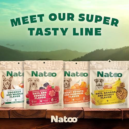 NATOO Biscuits for Small Dogs & Puppies, Sweet Potato & Pumpkin, 8 oz