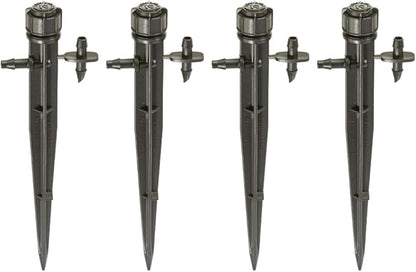 Rain Bird MUF-SPK4S Drip Irrigation Micro-Umbrella Bubbler on Stake, 360° Full Circle Pattern, 0-3' Spray Distance, 4-Pack