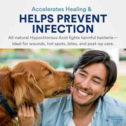 SkinSmart Antimicrobial Wound Care for Pets, Hypochlorous Acid Spray, 8 oz