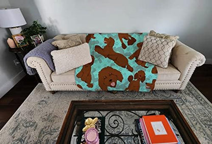 Caroline's Treasures MLM1030LQB Chocolate Standard Poodle Quilted Blanket 50x60 Artwork Pattern Quilted Throw Blanket for Bed, Couch, Sofa, Soft and Lightweight