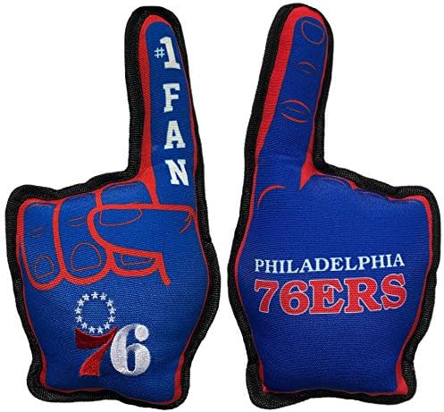 Pets First NBA #1 Fan Toy. Best Sports Dog Toy with Double Stitched Trim and Tough Nylon Material Filled with Chewable Polyfil and Inner Squeaker